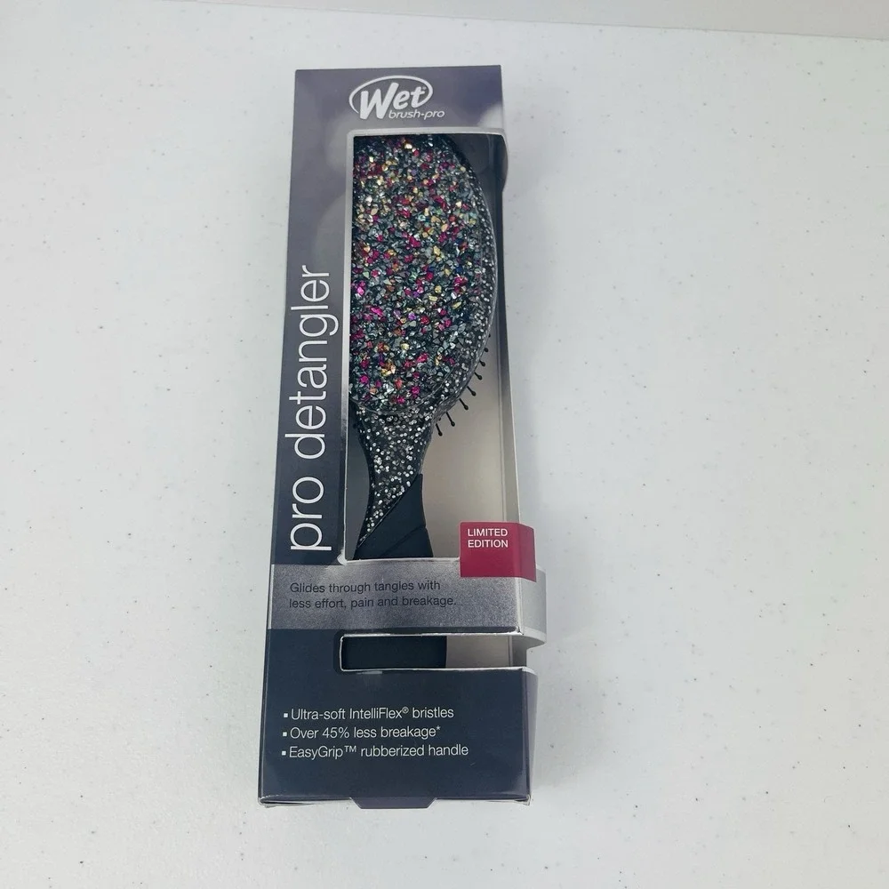 Wet Brush Pro Detangler Hairbrush Crushed Jewels Black Pack of 1